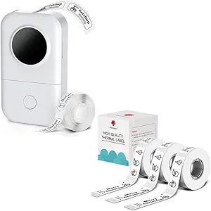 51IfpjY5obL.__AC_SX300_SY300_QL70_FMwebp_ Phomemo D30 Label Maker Review Mini Bluetooth Printer for Clear Portable Labeling