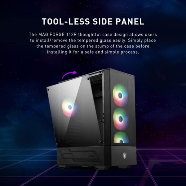 61fIjh7DOJL._AC_SL1500_ MSI MAG Forge 112R review Mid-Tower Gaming PC Case with ARGB Fans