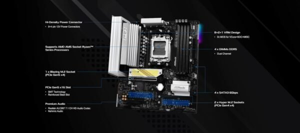61wjGKKjaGL._AC_SL1500_ ASRock B850M Pro RS WiFi 6E Motherboard review for AMD Ryzen builds