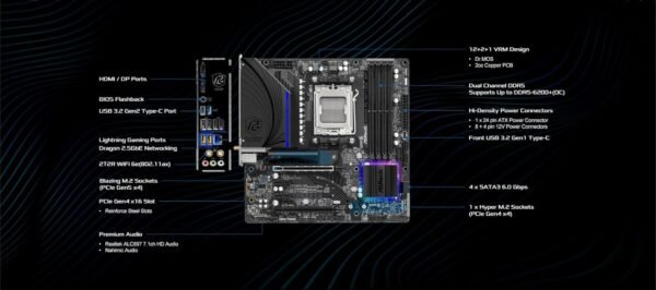 71J9re6tL._AC_SL1500_ ASRock B650M PG Riptide WiFi motherboard review powerful AMD Ryzen compatibility