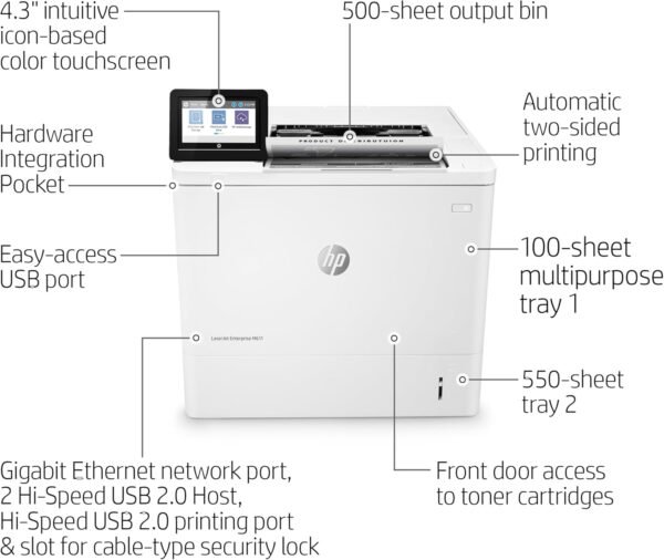 71Uo8-fiGKL._AC_SL1500_ HP LaserJet Enterprise M611dn Monochrome Printer review high-speed duplex printing and energy efficiency