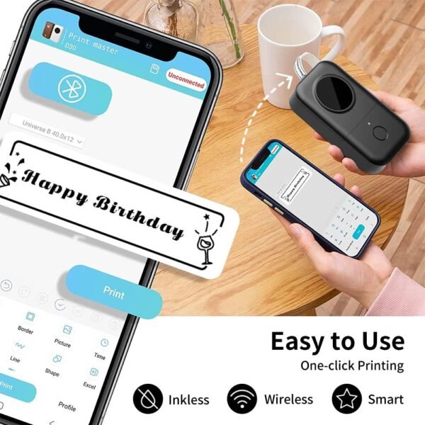 71Xn0IiX0HL._AC_SL1000_ Phomemo D30 Label Maker Review Portable Bluetooth Printer with Multiple Templates