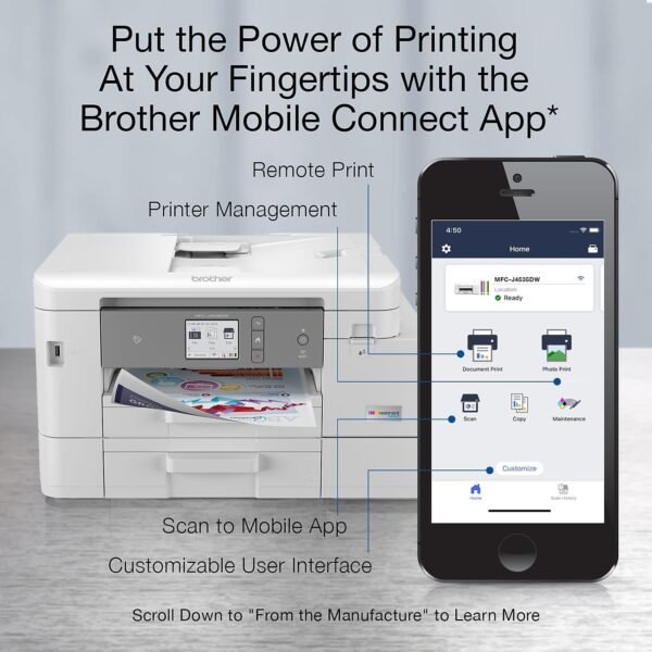 71j6PCZY8bL._AC_SL1500_ Brother MFC-J4535DW INKvestment Tank Printer Review Efficient Inkjet for Home Offices
