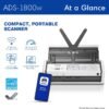 71lDYUfMcTL._AC_SL1500_ Brother ADS-1800W Wireless Desktop Scanner Review Fast Scanning Speeds and Compact Design