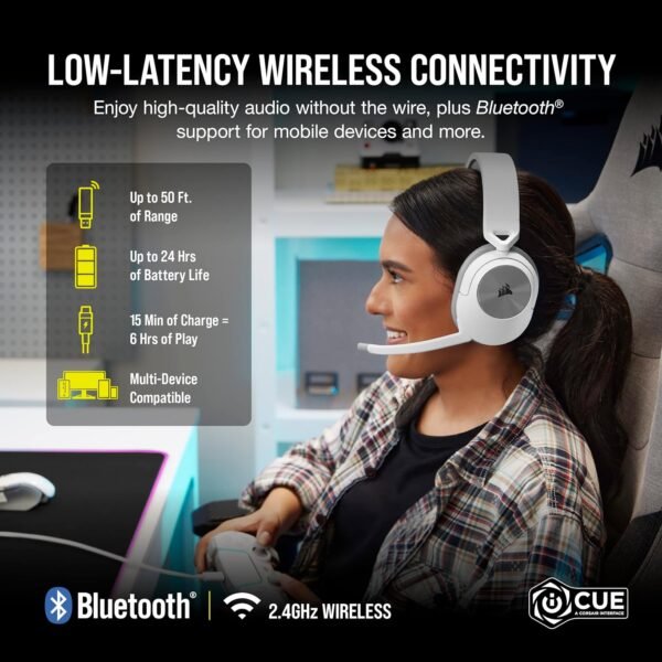 818ENnUjPIL._AC_SL1500_ Corsair HS55 Wireless Gaming Headset Review Lightweight Comfort with Dolby 7.1 Surround Sound