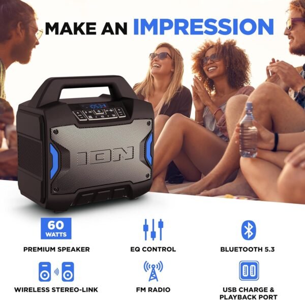 81VvII0ypbL._AC_SL1500_ ION Tailgater Boom review portable Bluetooth speaker with 60W power and water resistance