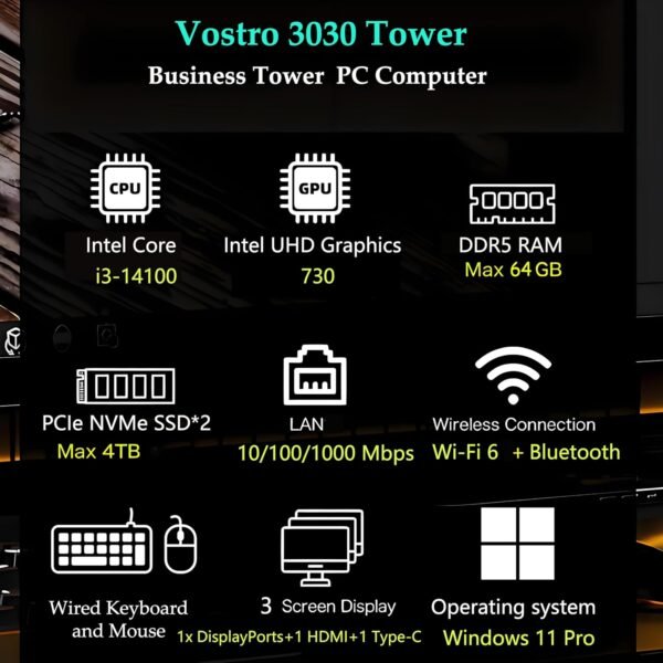 81VxzarlQYL._AC_SL1500_ Dell Tower PC Desktop Computer Vostro 3910 Review Best for Home and Business Use