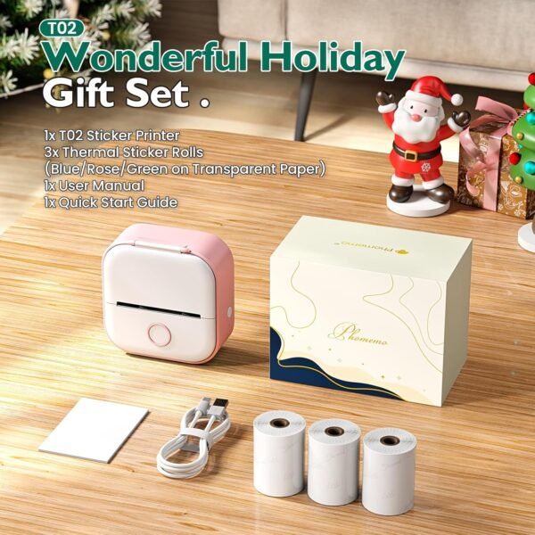 81jkrgfynfL._AC_SL1500_ Phomemo T02 Sticker Printer Review Compact Thermal Printer for Notes and Creative Projects