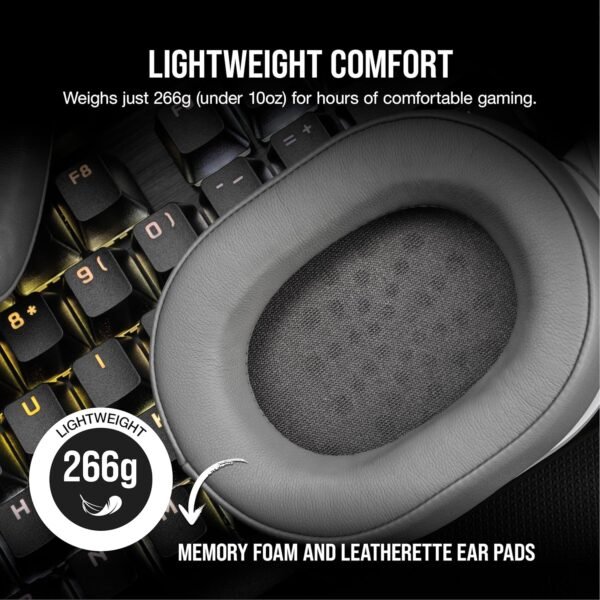 91p4pcnlXqL._AC_SL1500_ Corsair HS55 Wireless Gaming Headset Review Lightweight Comfort with Dolby 7.1 Surround Sound